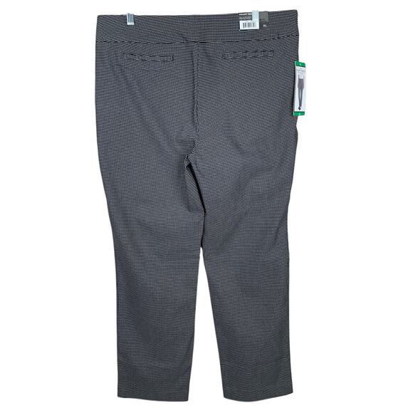 New Hilary Radley Pants Pull On Tummy Control Black White Check Women's XL - Picture 4 of 12